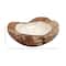 16" Natural Brown Wood and Shell Natural Decorative Bowl